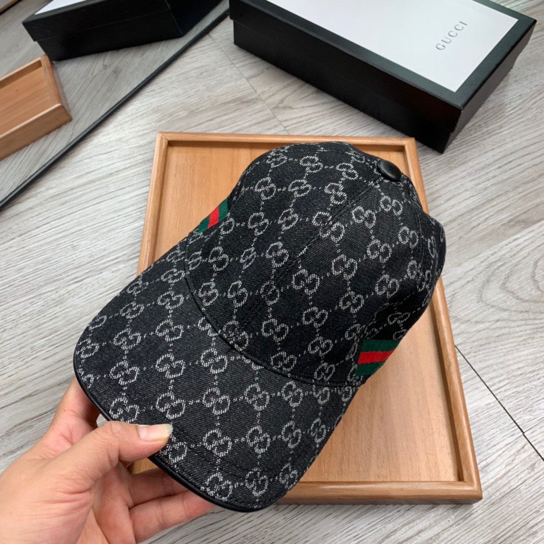 Gucci Canvas Baseball Cap Black - Soul Replicas