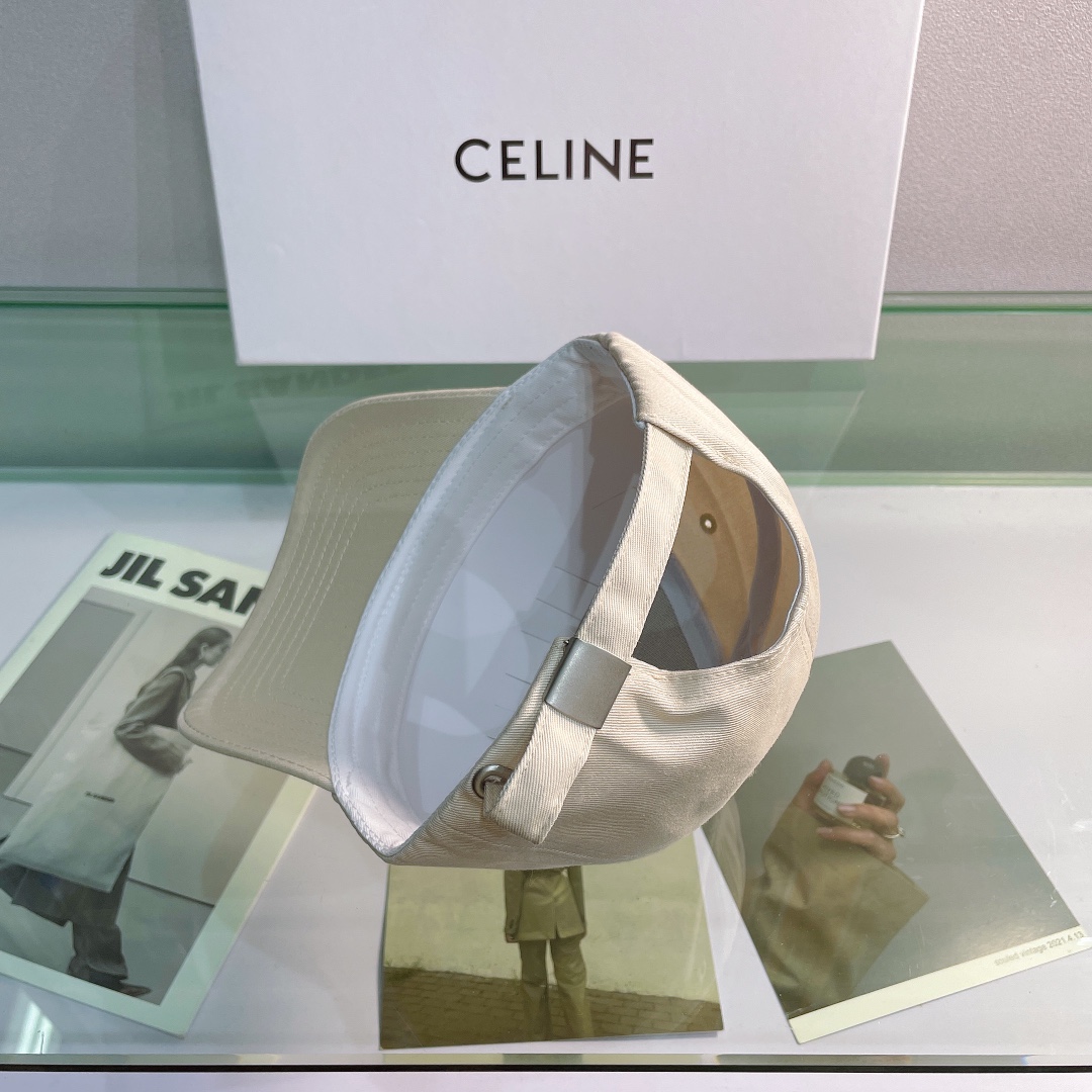 Celine Baseball Cap In Cotton Beige - Soul Replicas