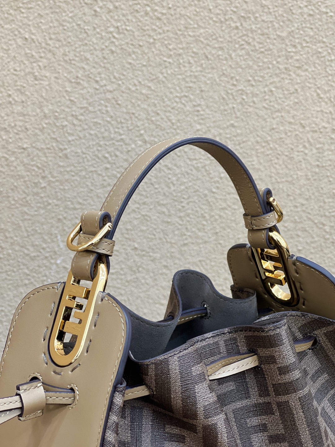 Fendi Pomodorino Brown FF Fabric Mini Bag For Woman 17cm/6.5in 8BS059AHWVF1GE3 - Soul Replicas