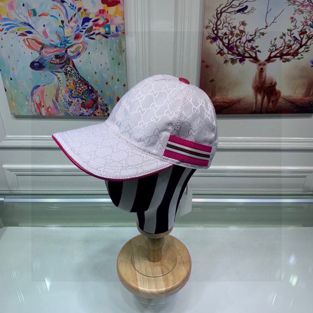 Original Gucci Canvas Baseball Hat With Web White Gucci Hat - Soul Replicas
