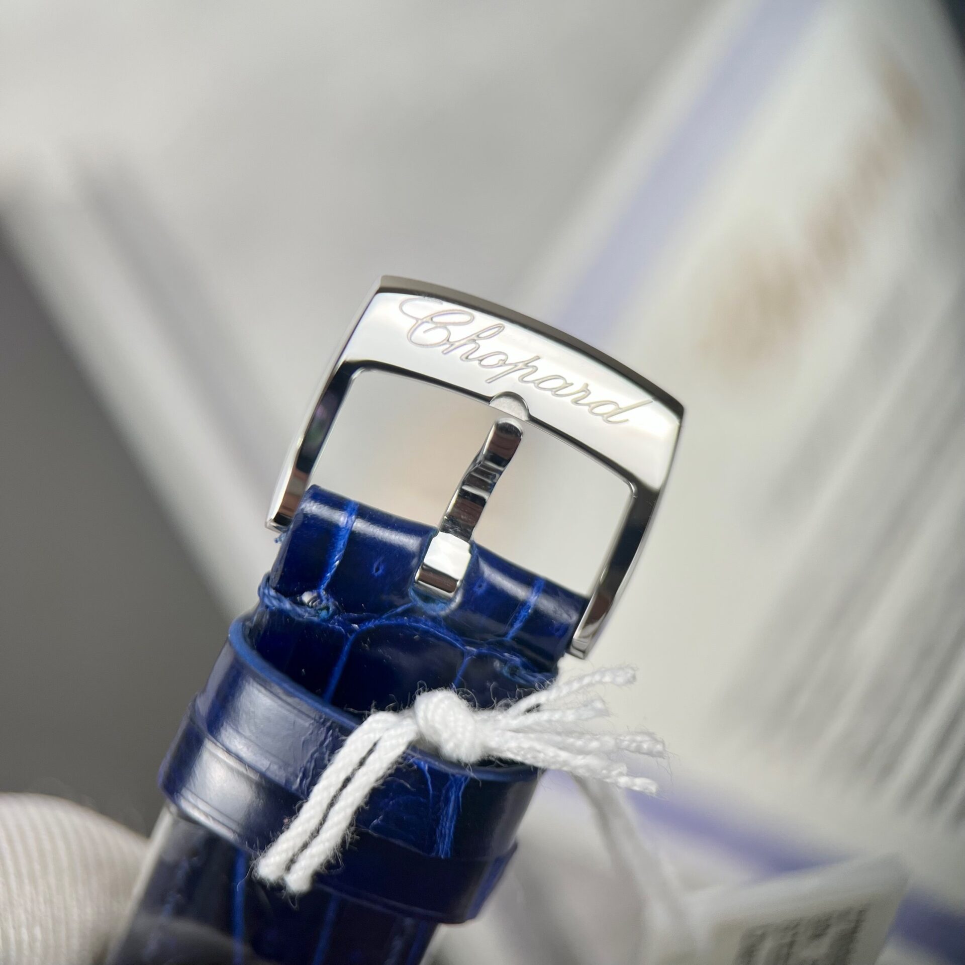 Chopard Happy Sport Replica 1:1 Watch Blue Dial Leather Strap 36mm - Soul Replicas