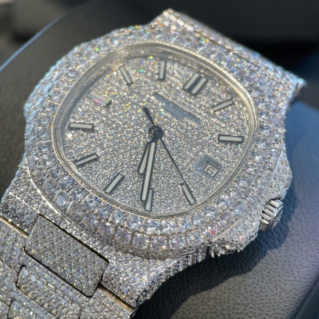 Patek Philippe Best Fake Watches Nautilus 5719 Full CZ 40mm - Soul Replicas