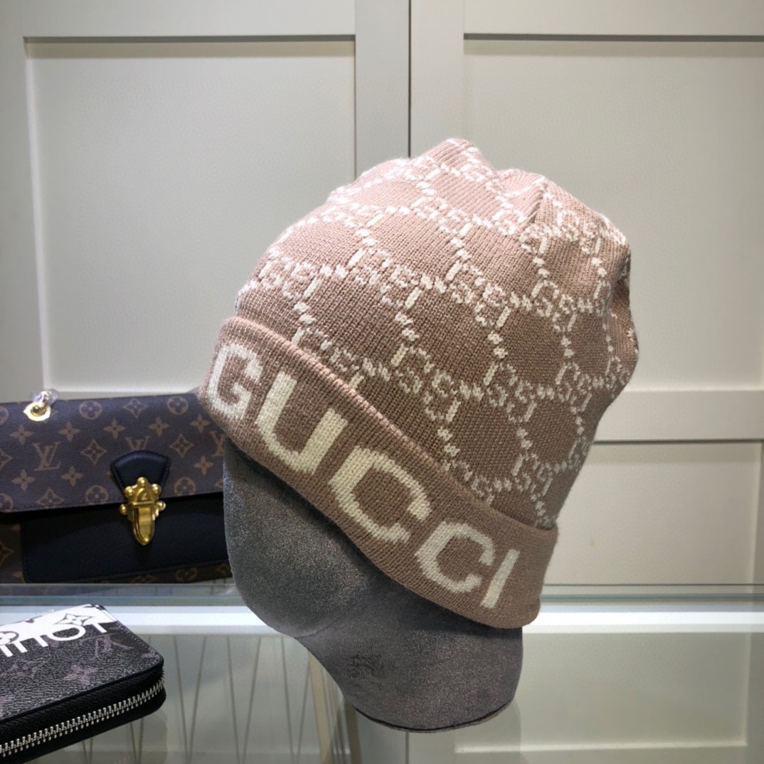 Gucci Beanie Cashmere In Brown - Soul Replicas
