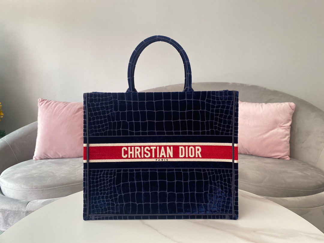 Christian Dior Large Dior Book Tote Red Blue. For Women. Women's Handbags 16.5in/42cm CD - Soul Replicas