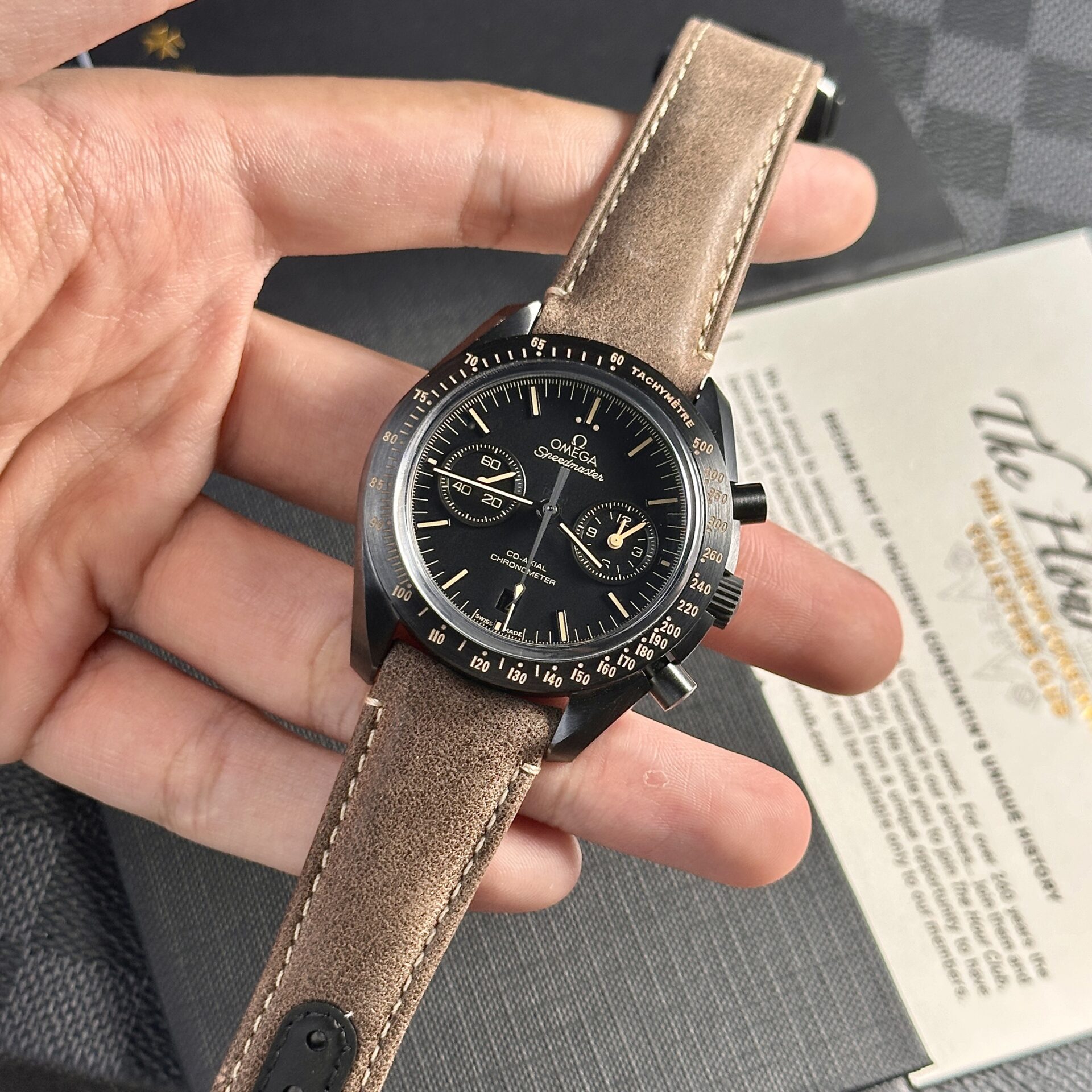 Omega SpeedMaster Replica Watch Highest Quality Black OM 44mm - Soul Replicas