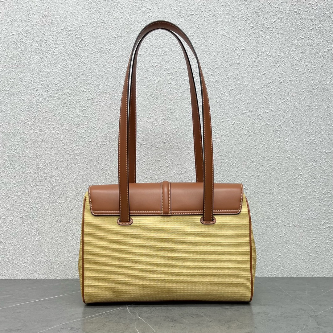 Celine Medium Soft 16 Bag In Textile Natural / Tan For Women 13in/32cm 195542DSH.02NT - Soul Replicas