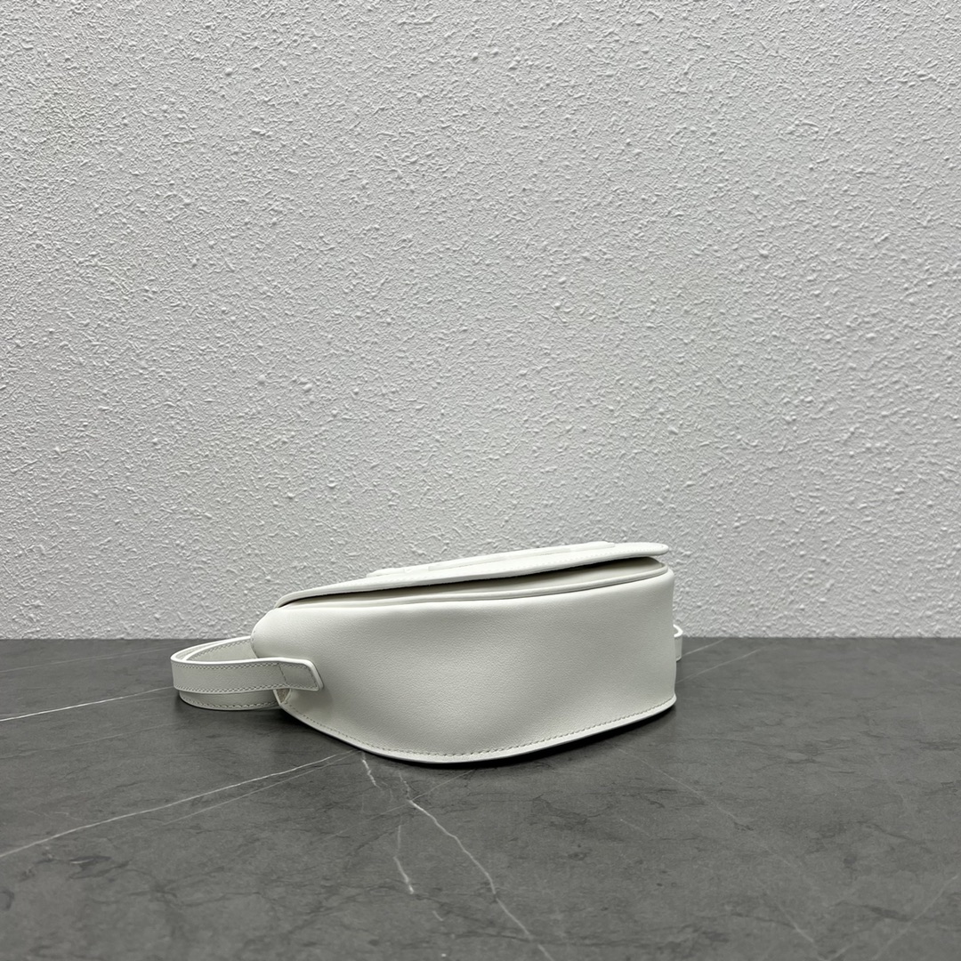 Celine Folco Cuir Triomphe White For Women 7in/19cm 198263DU3.01BC - Soul Replicas