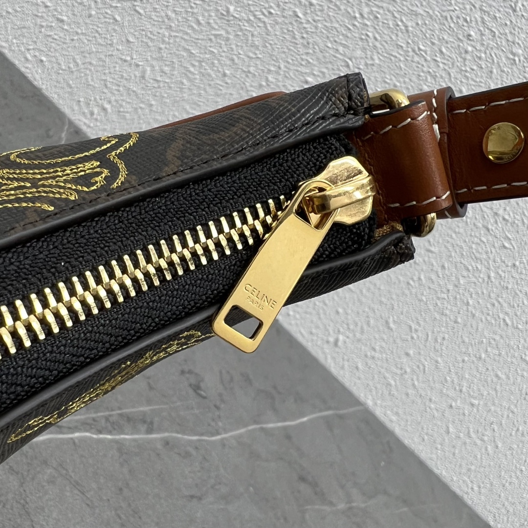 Celine Ava Bag In Triomphe Canvas Xl Brown For Women 9in/23.5cm - Soul Replicas