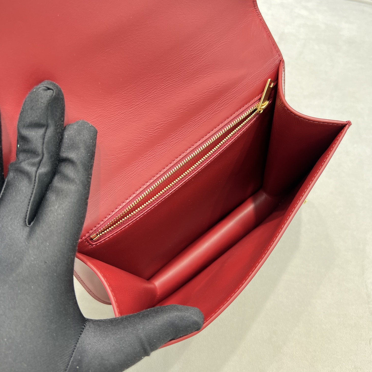 Celine Chain Besace Triomphe Carmin For Women 10in/24.5cm 199273BF4.27CA - Soul Replicas