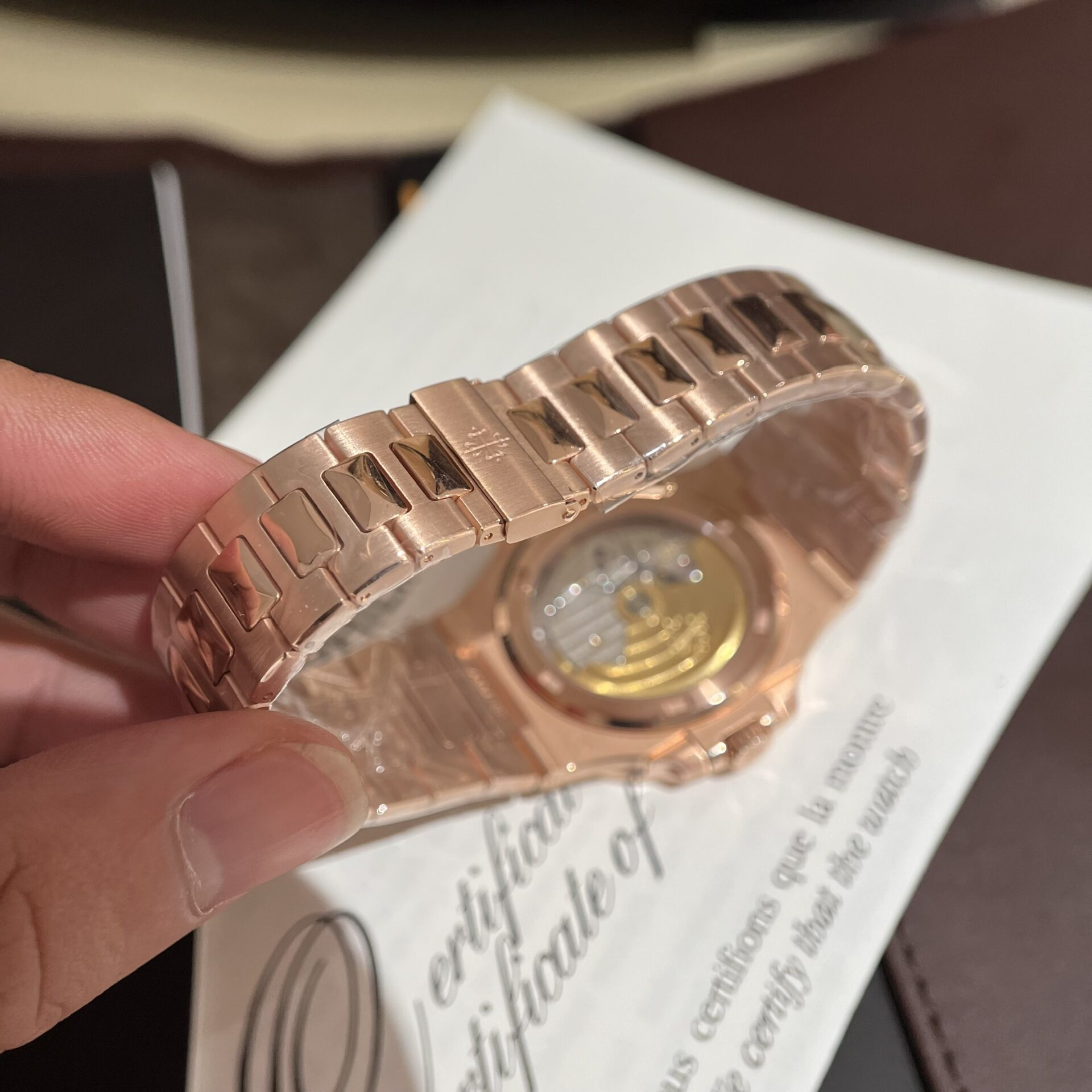 Patek Philippe Replica Watch Nautilus 5723 Gold Wrapped Moissanite Diamonds 40mm - Soul Replicas