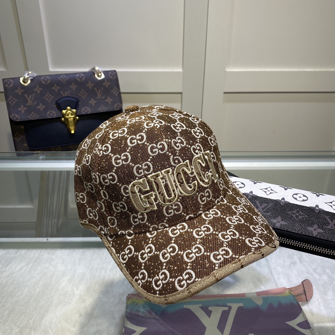 Gucci Canvas Baseball Cap Brown - Soul Replicas