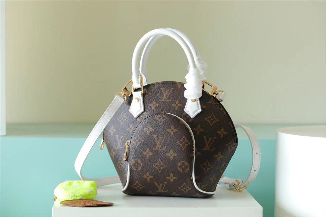 Louis Vuitton Ellipse BB Handbag Created By Nicolas Ghesquière From Classic Monogram Canvas For Women Brown 9.1in/23cm LV M20752 - Soul Replicas