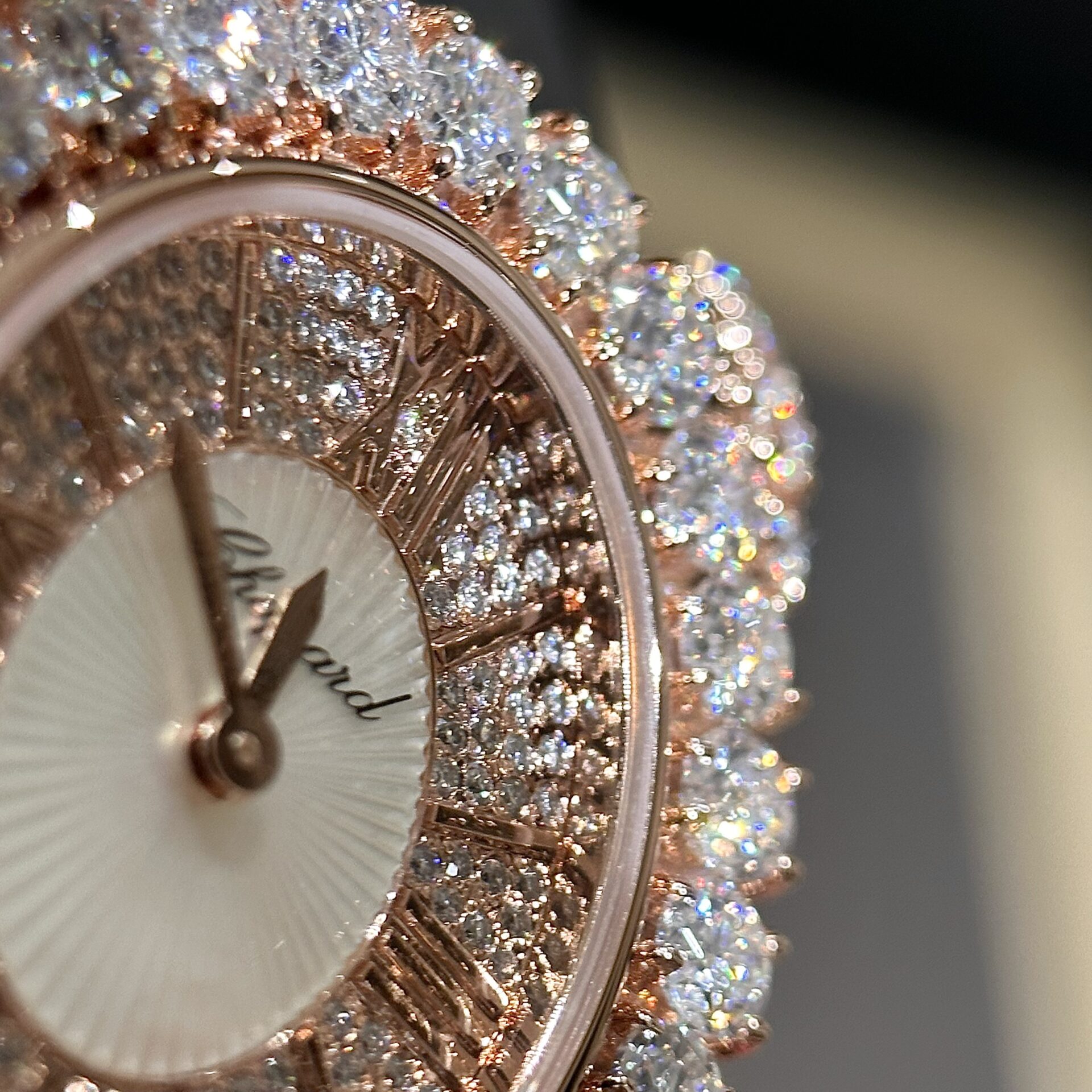 Chopard Gold Wrapped Replica Women-s Watch Moissanite Diamonds 34mm - Soul Replicas