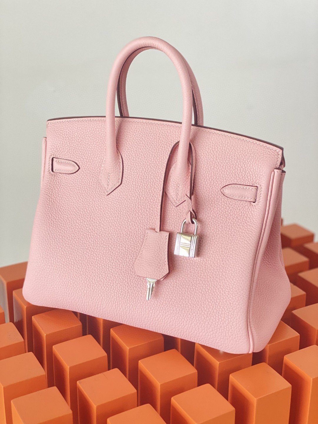 Hermes Birkin Nata Swift Pink For Women Silver Toned Hardware 10in/25cm - Soul Replicas