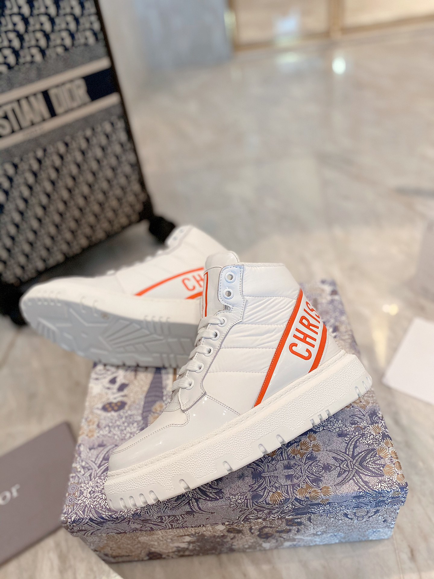 Christian Dior D-Player Patent-Trim White/Red For Women CD - Soul Replicas