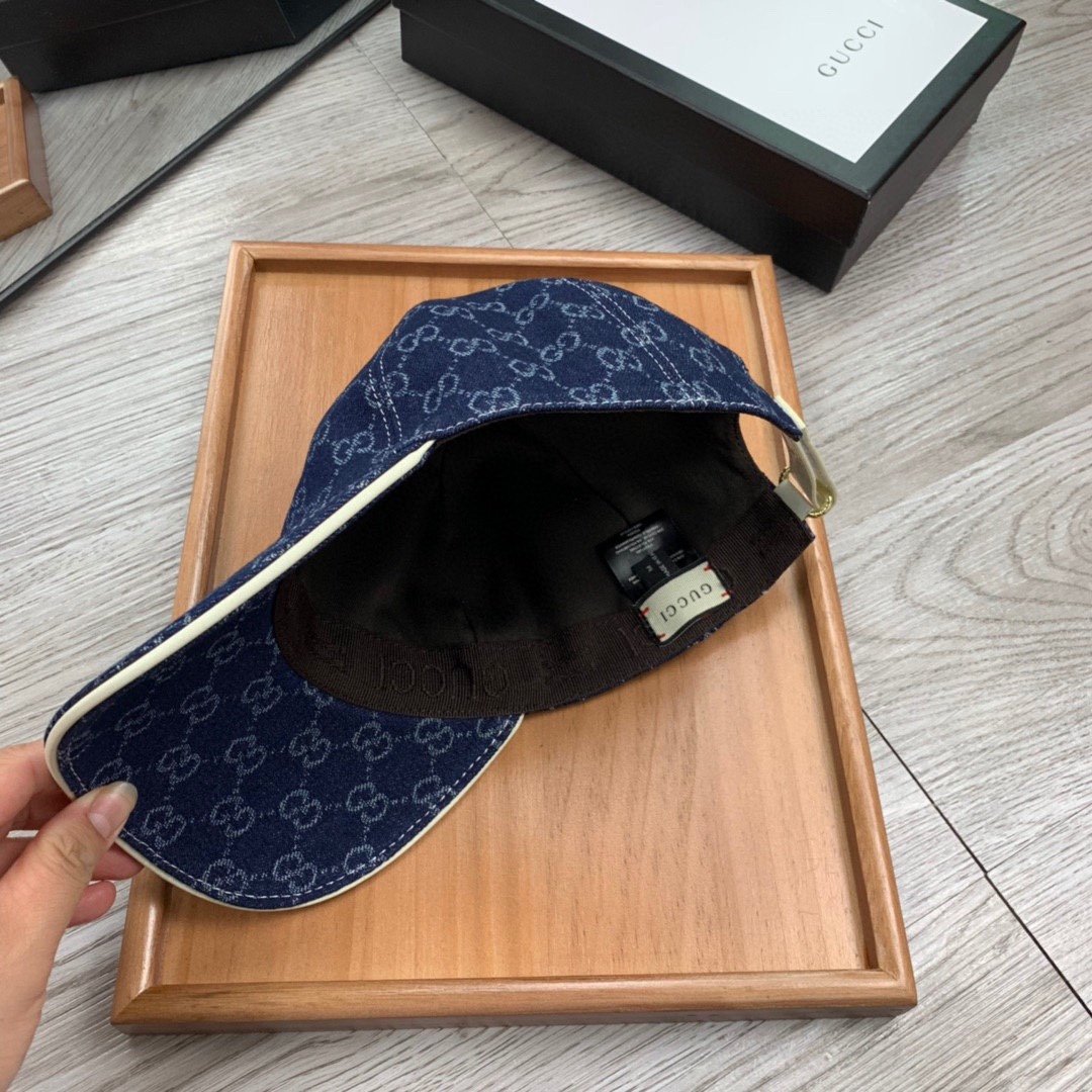 Gucci Canvas Baseball Cap Blue - Soul Replicas