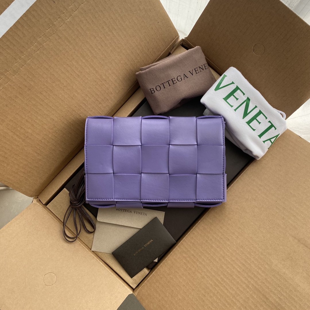 Bottega Veneta Cassette Violet. For Women. Women's Bags 9in/23cm 578004VMAY14214 - Soul Replicas