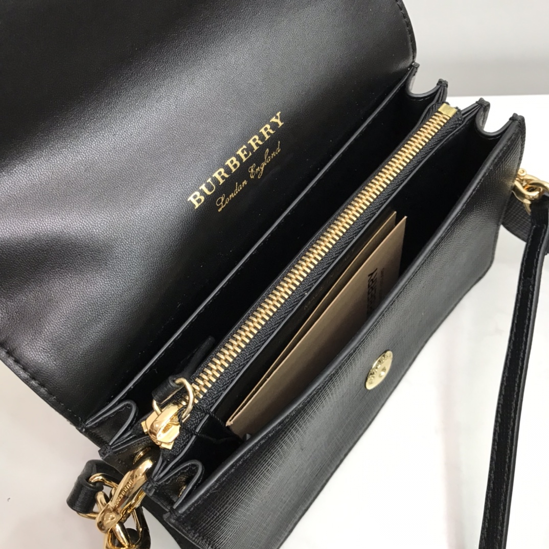 Burberry Small Bridle House Check And Buckle Crossbody Black For Women. Women-s Bags 7.8in/20cm - Soul Replicas