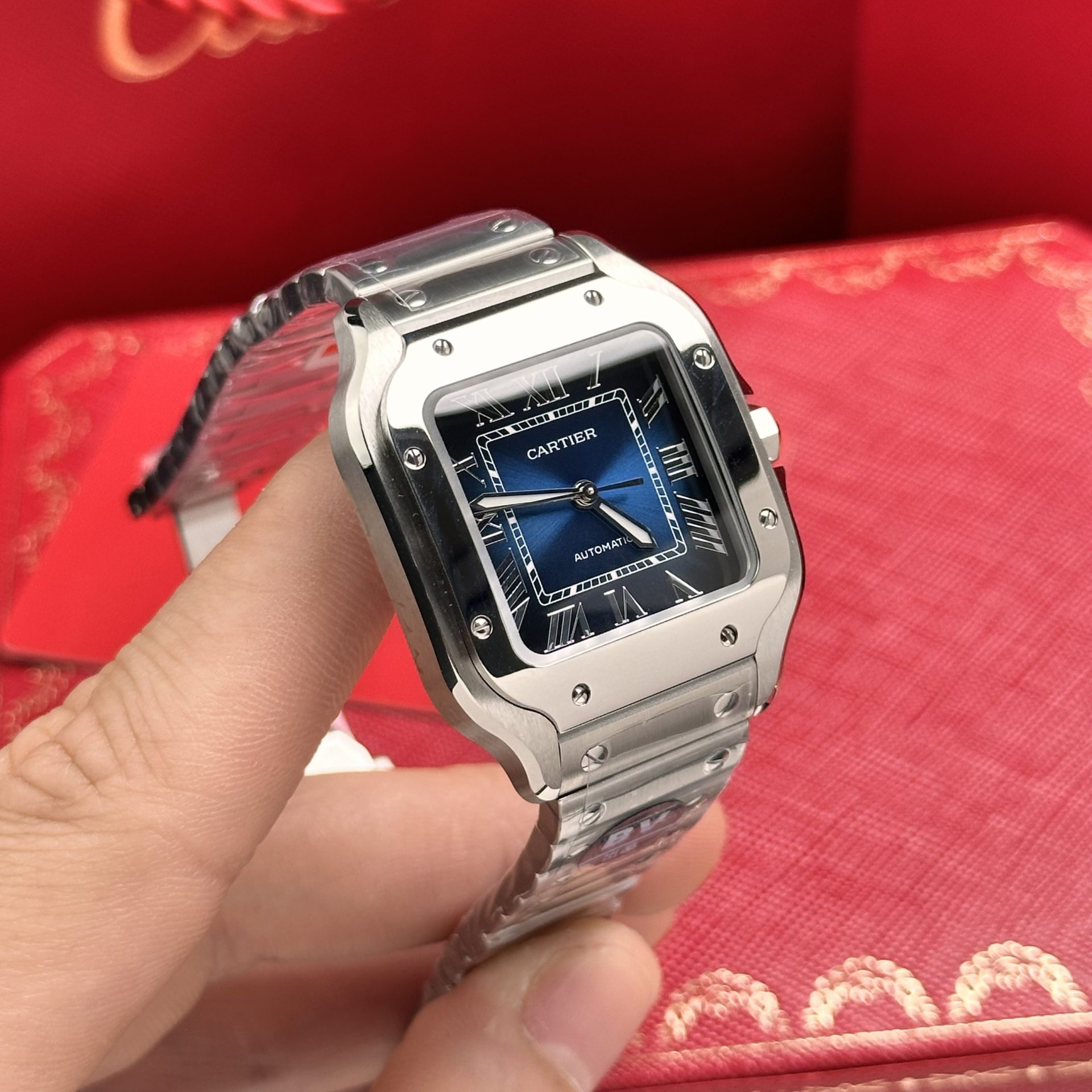 Cartier Replica Watch Santos WSSA0063 Blue Dial BV Factory 35mm - Soul Replicas
