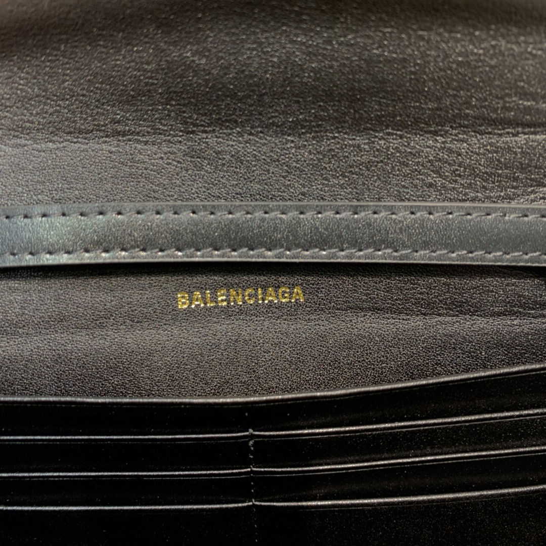 Balenciaga Hourglass Wallet Bag In Black. For Women. Women-s Bags 8in/20cm - Soul Replicas