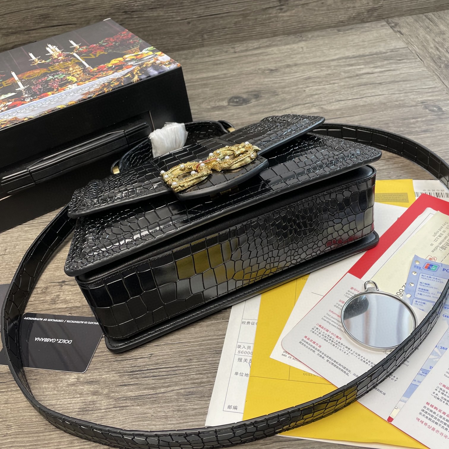 Dolce & Gabbana Print DG Girls Bag Black For Women 10.6in/27cm DG - Soul Replicas