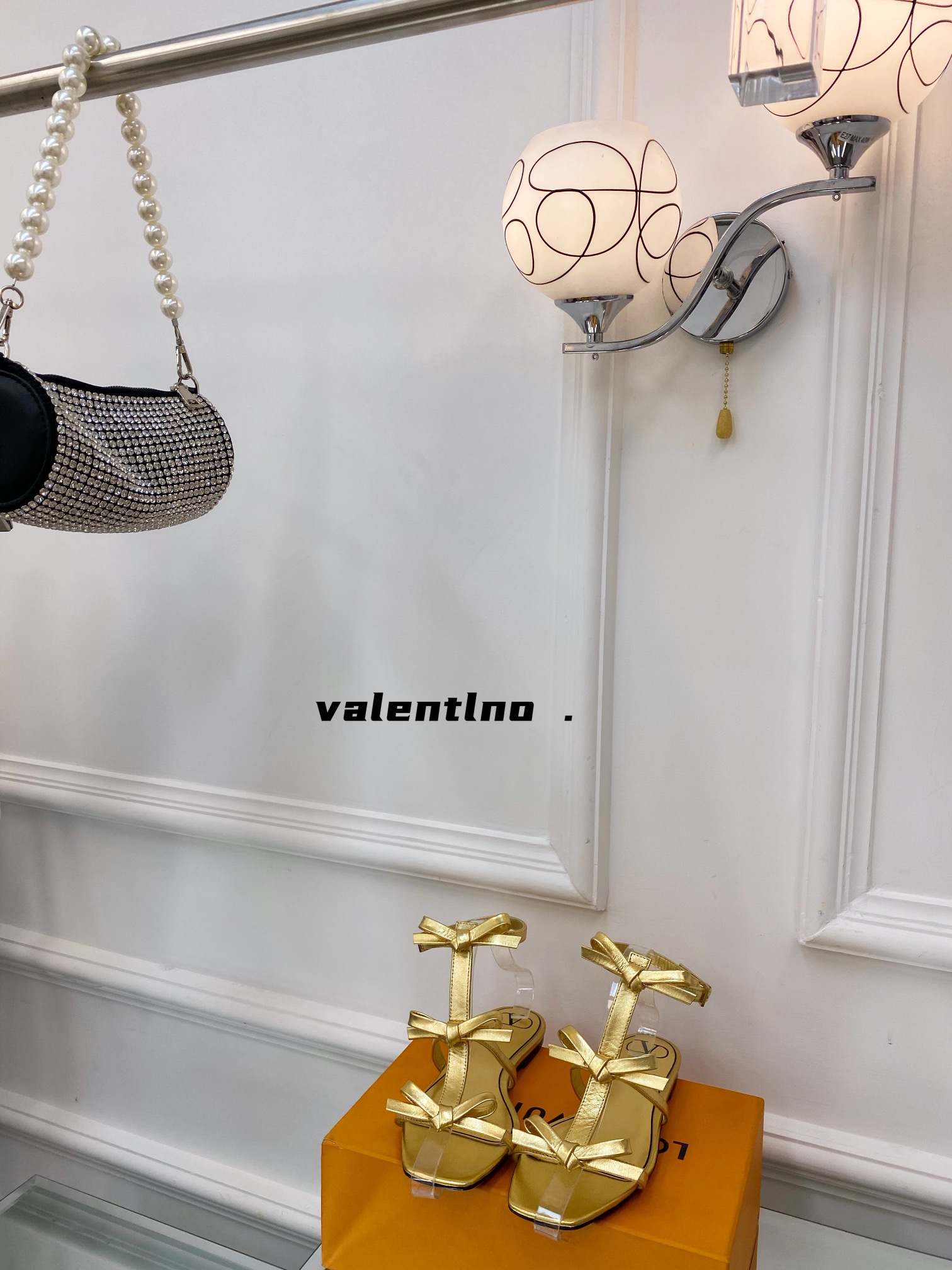 Valentino Garavani Bow-Detail Multi-Strap Flat Sandals Gold For Women WS0CI8CCC - Soul Replicas