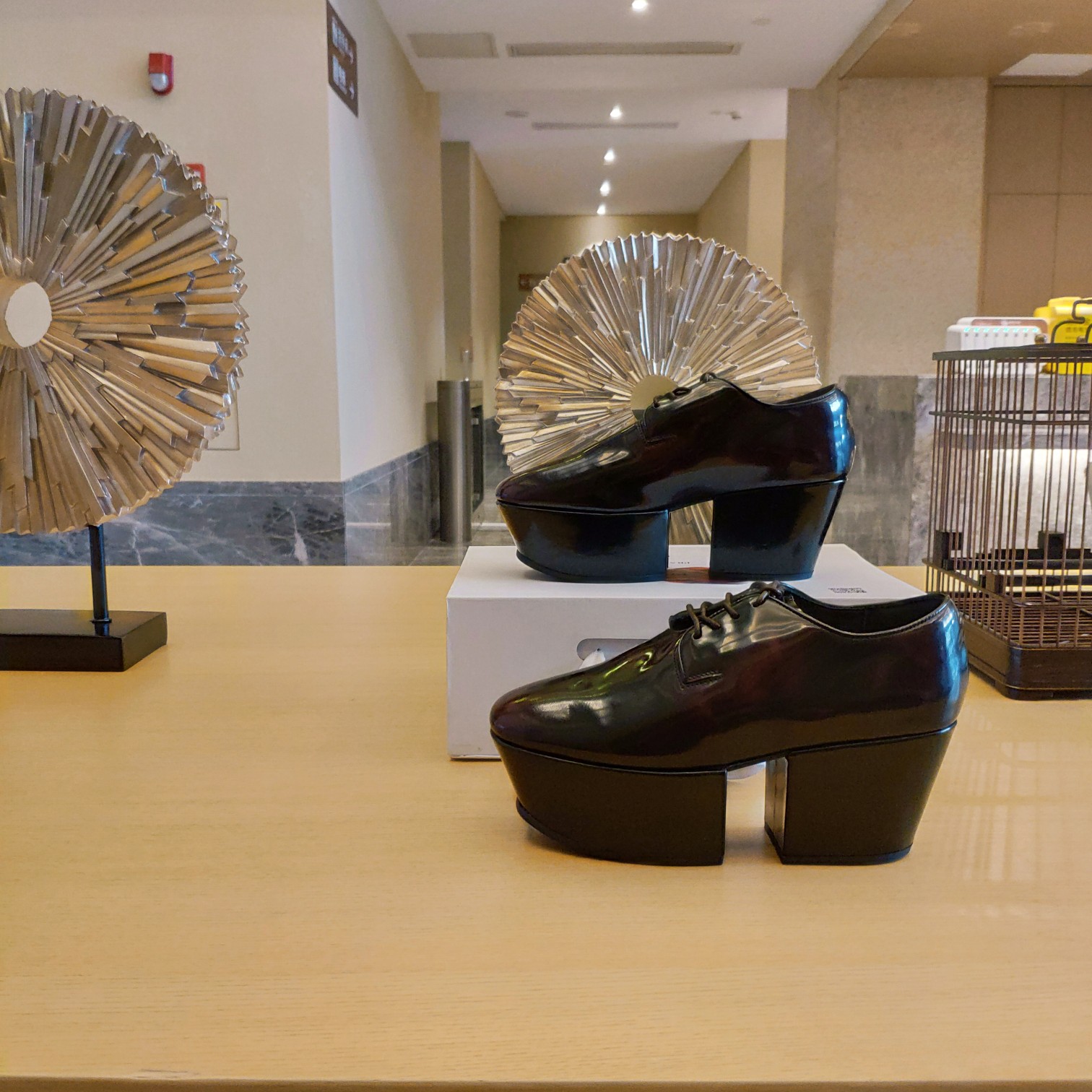 Prada Platform Lace-Ups Shoes Red For Women 2.75in/70mm Prada - Soul Replicas