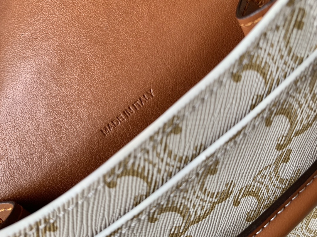 Celine Printed Embroidered Flip Phone Bag White For Women 7.2in/18cm  - Soul Replicas