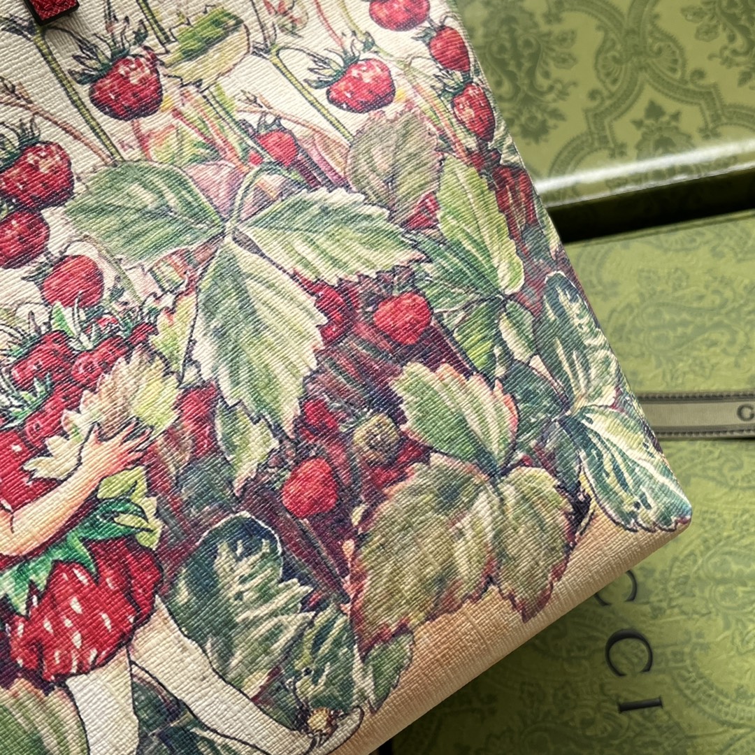 Gucci Children-s Tote Bag With Strawberry Fairy Print White For Women. Women-s Bags 7.9in/20cm Gucci‎ - Soul Replicas