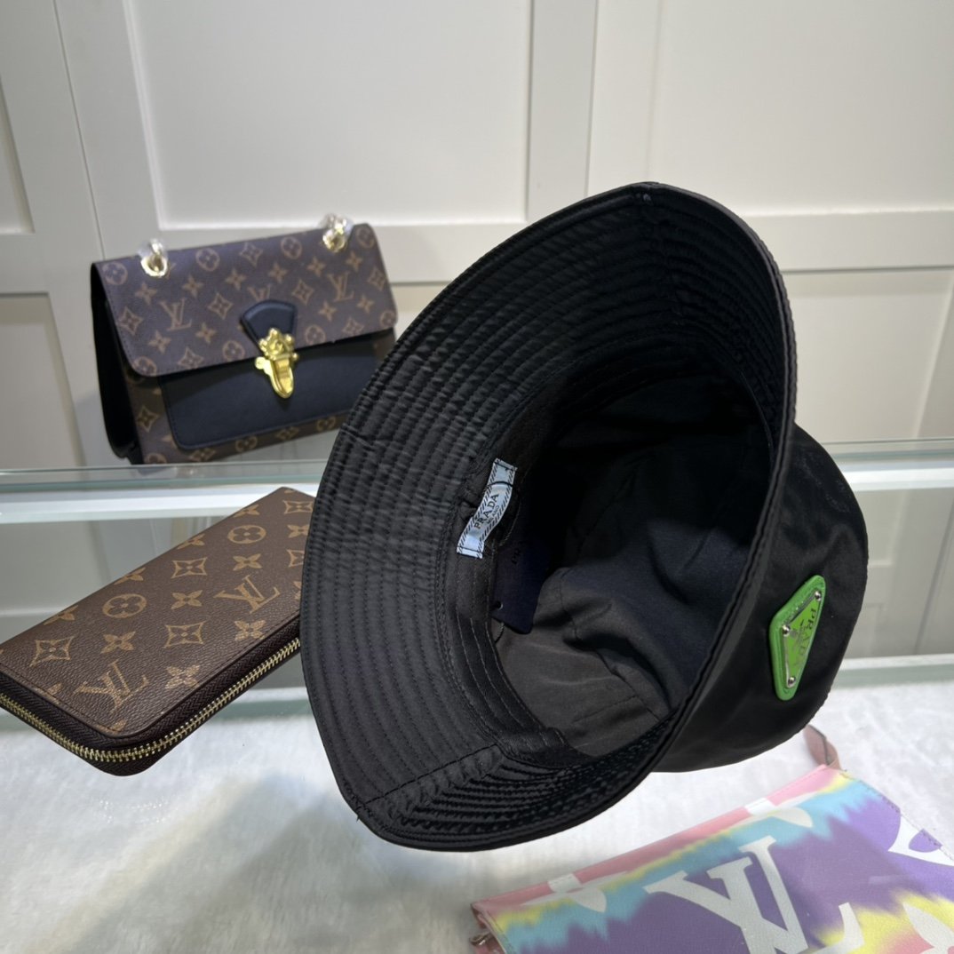Prada Re-Nylon Bucket Hat Black Prada Hat - Soul Replicas
