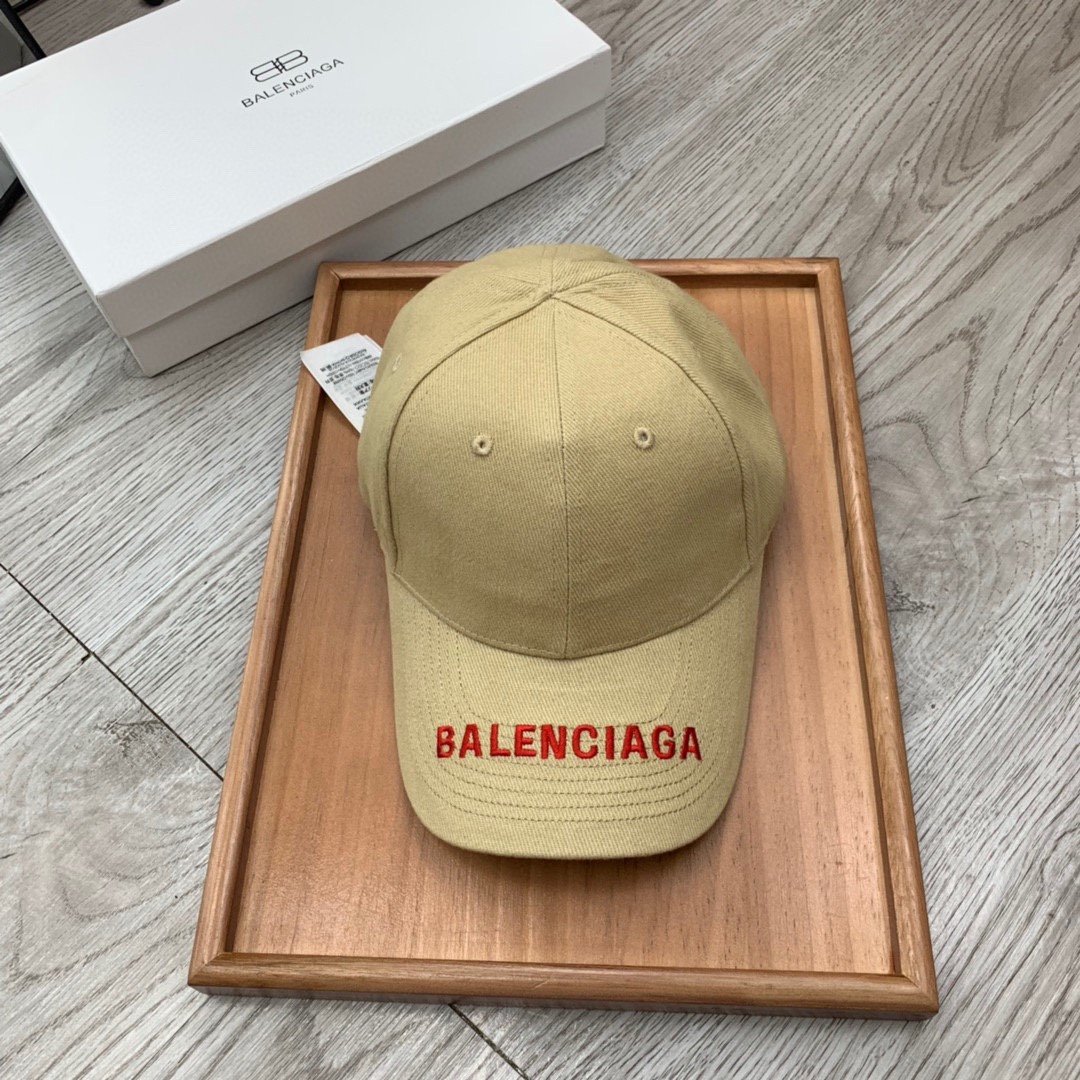 Balenciaga Logo Visor Cap In Beige - Soul Replicas