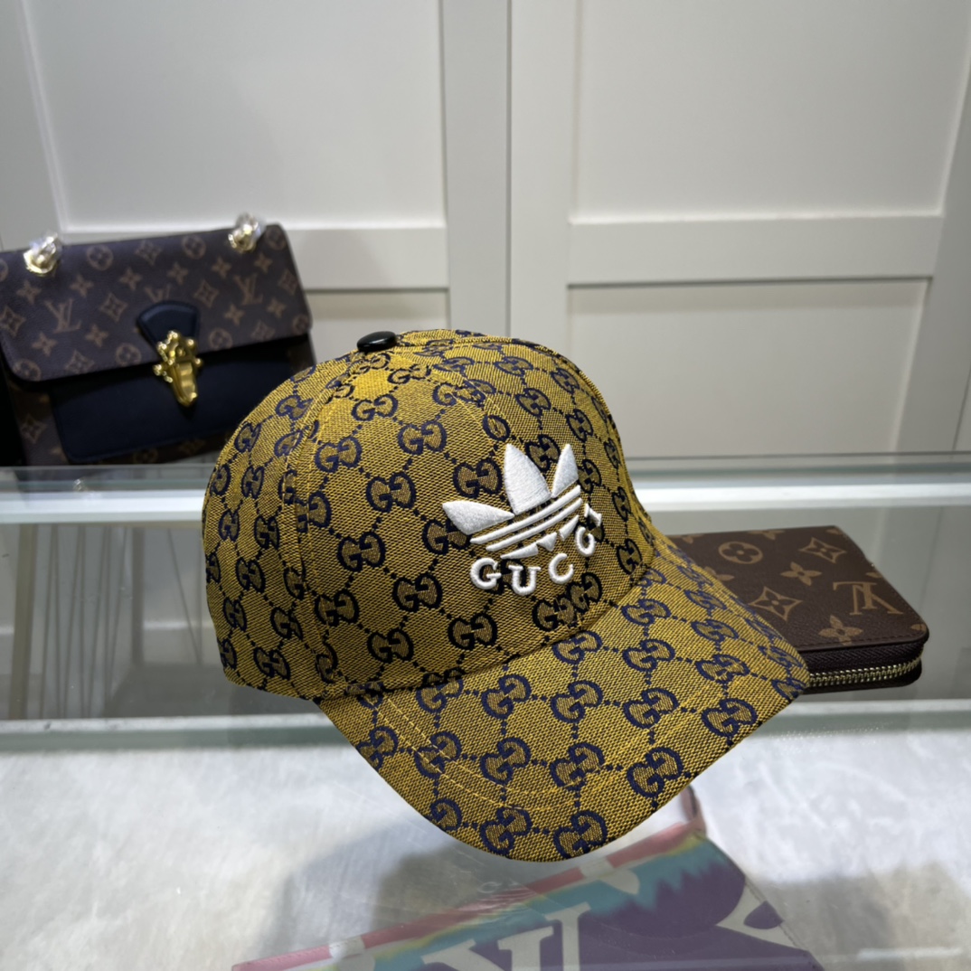 Gucci x Adidas Baseball Hat Yellow Gucci Hat - Soul Replicas