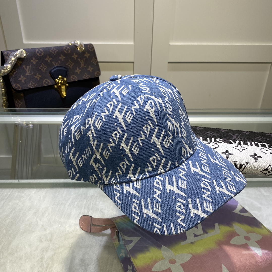 Fendi Baseball Cap Blue Fendi Cap - Soul Replicas