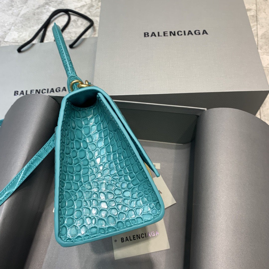 Balenciaga Hourglass Small Handbag In Blue. For Women. Women-s Bags 9in/23cm - Soul Replicas