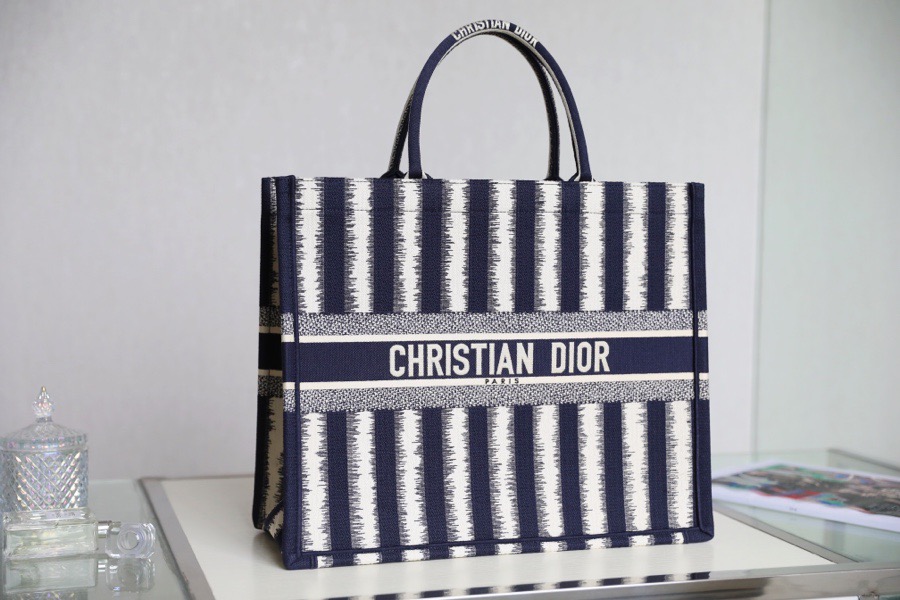 Christian Dior Large Dior Book Tote Blue. For Women. Women's Handbags 16.5in/42cm CD - Soul Replicas