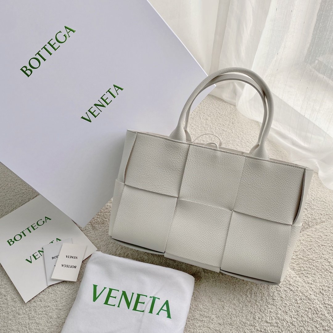 Bottega Veneta Arco Tote Bag For Women 11.8in/30cm In Chalk 652867VCP119009 - Soul Replicas