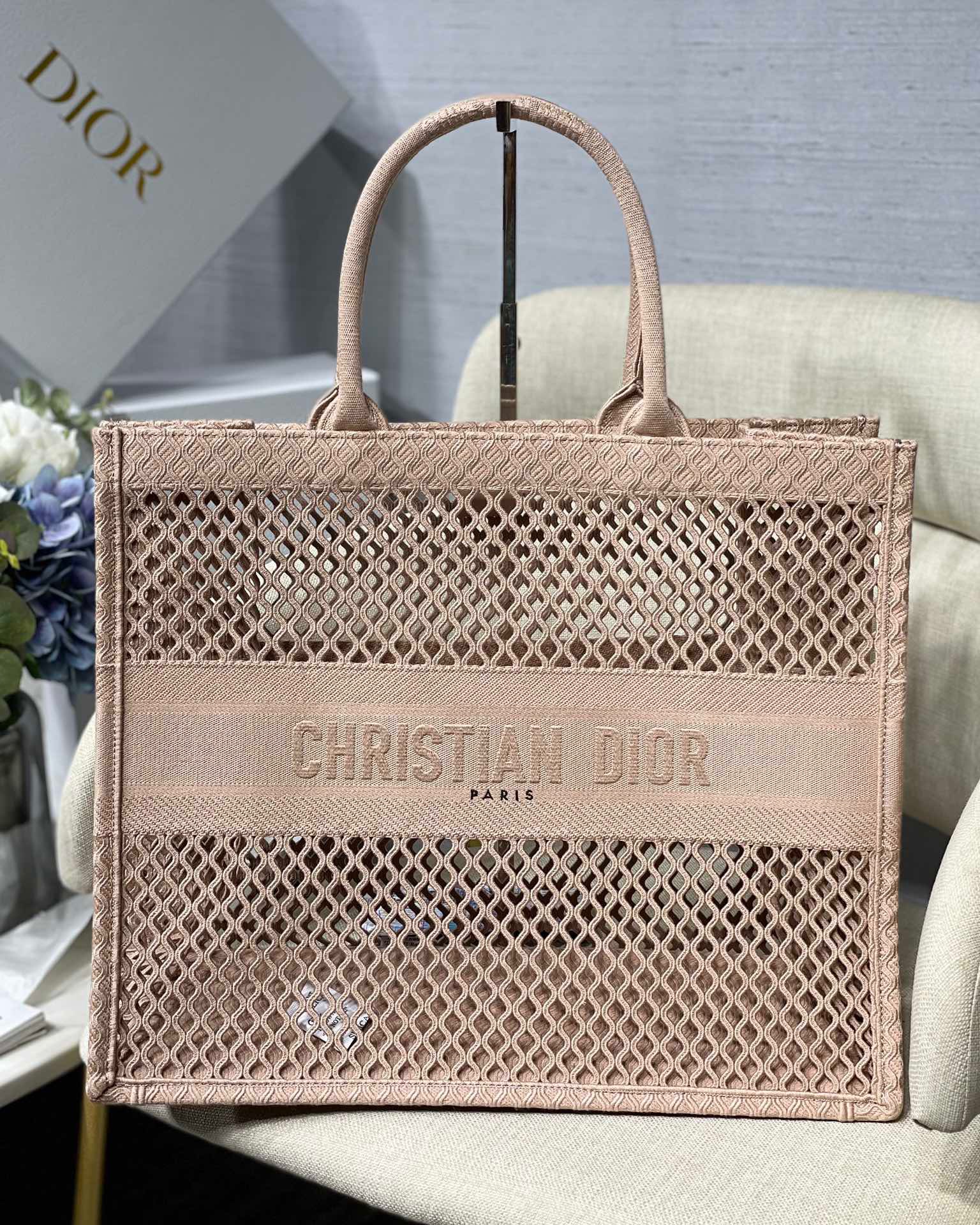 Christian Dior Large Dior Book Tote Pink. For Women. Women's Handbags 16.5in/42cm CD - Soul Replicas