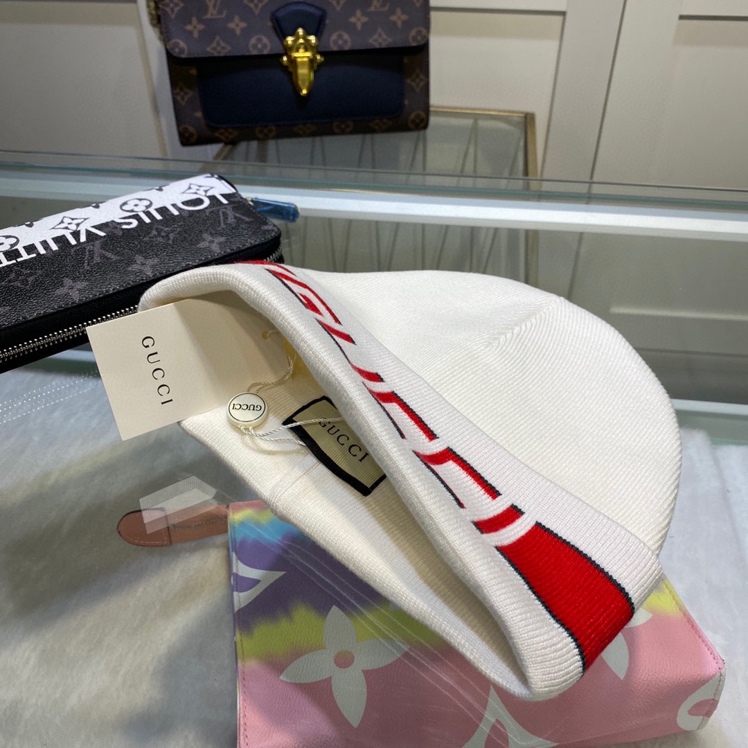 Gucci Beanie Cashmere In White - Soul Replicas