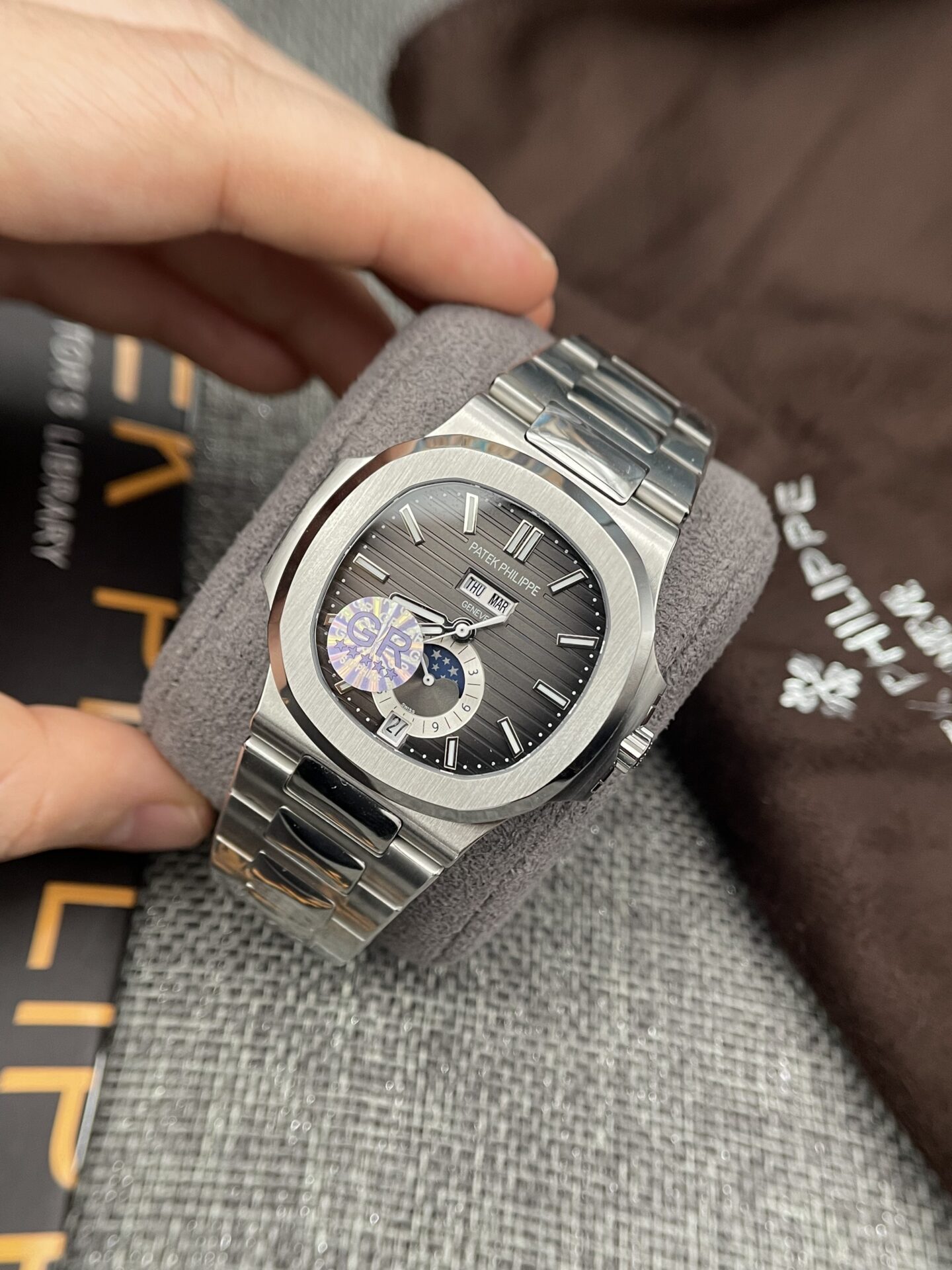 Patek Philippe Nautilus 5726 Best Replica Watch Gray Dial GRF 40.5mm - Soul Replicas