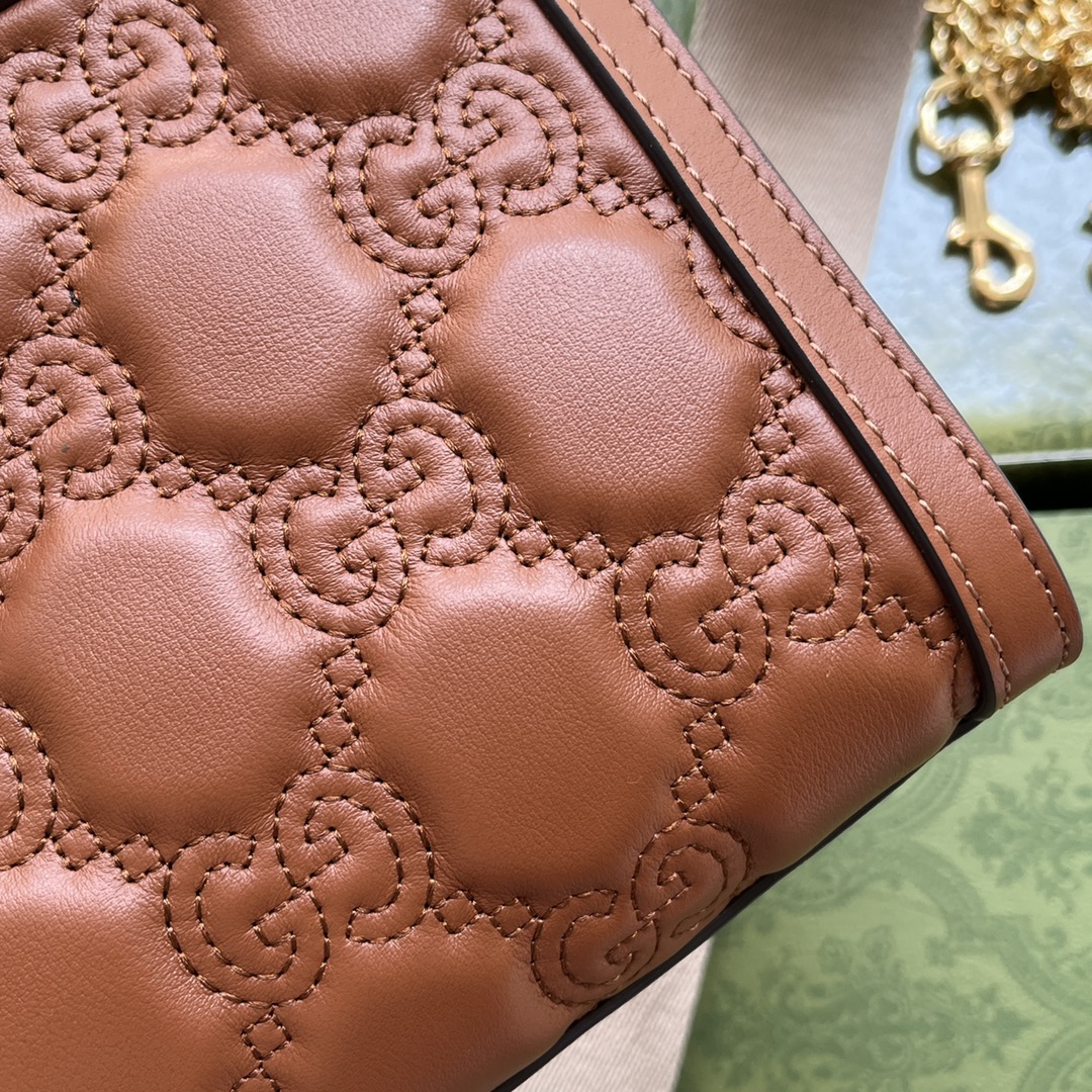 Gucci Matelassé Small Bag Brown For Women. Women-s Bags 10.2in/26cm Gucci‎ 702200 UM8HG 2595 - Soul Replicas