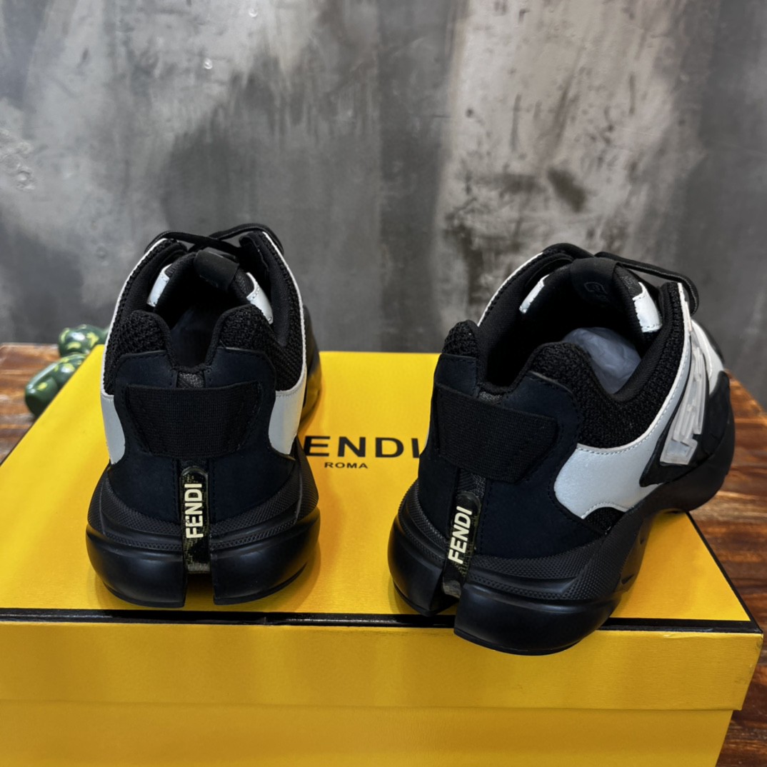 Fendi Nubuck Faster Black Blue For Women - Soul Replicas