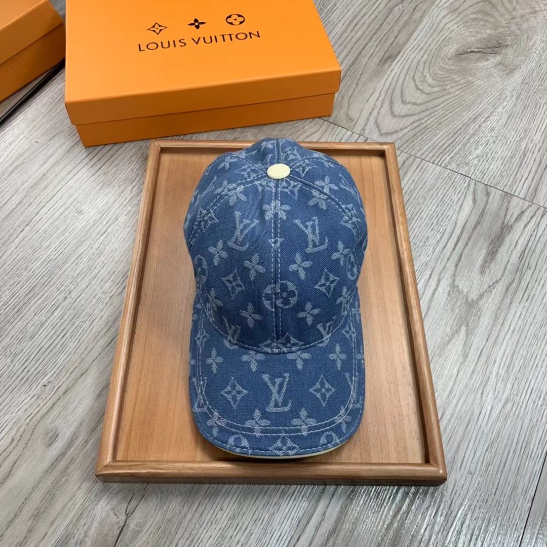 Louis Vuitton Monogram Baseball Cap Blue LV Cap - Soul Replicas