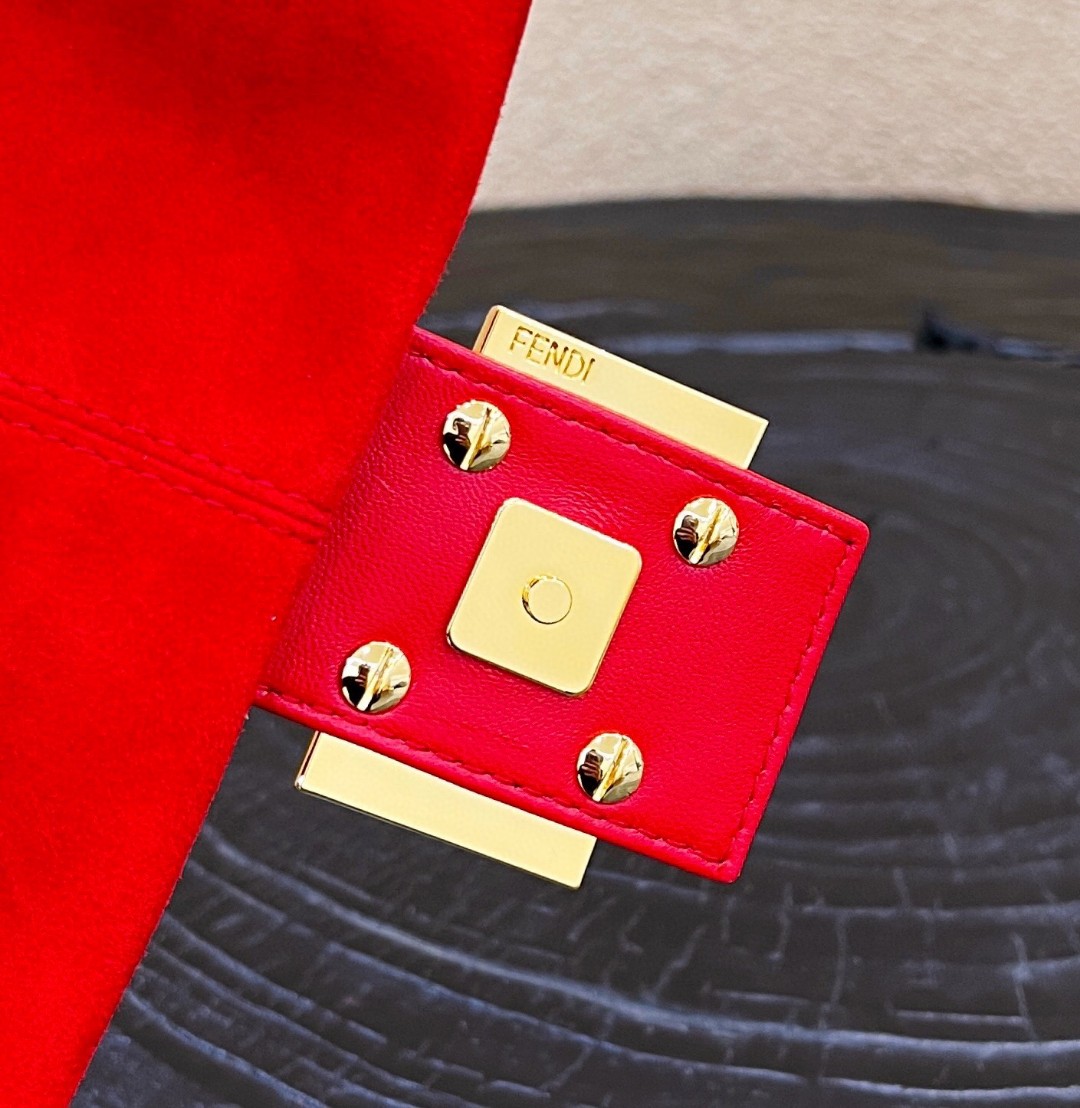 Fendi Baguette Red Bag For Woman 25cm/9.5in - Soul Replicas