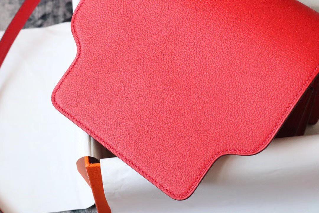 Hermes Evercolor Sac Roulis 23 Red For Women. Women-s Handbags. Shoulder Bags 9in/23cm - Soul Replicas