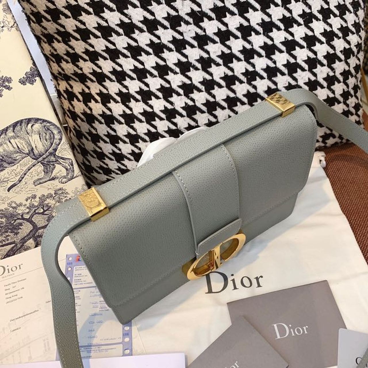 Christian Dior Medium 30 Montaigne Bag Blue-Gray Box For Women 24cm/9in CD - Soul Replicas