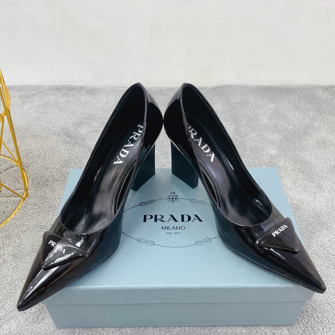 Prada Brushed Pumps Black For Women Prada - Soul Replicas