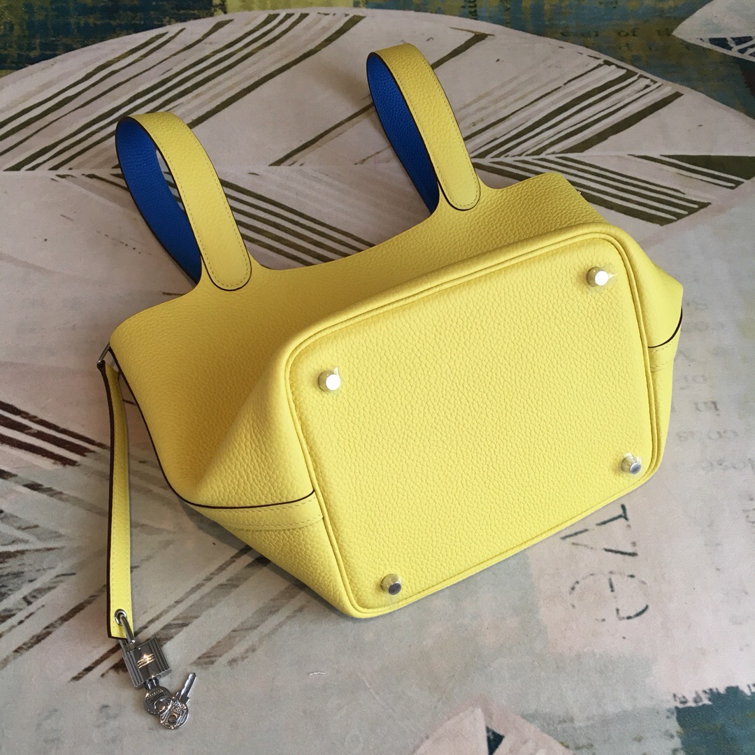 Hermes Picotin Lock 18 Light Yellow Clemence Palladium Hardware For Women 7.5in/19cm - Soul Replicas