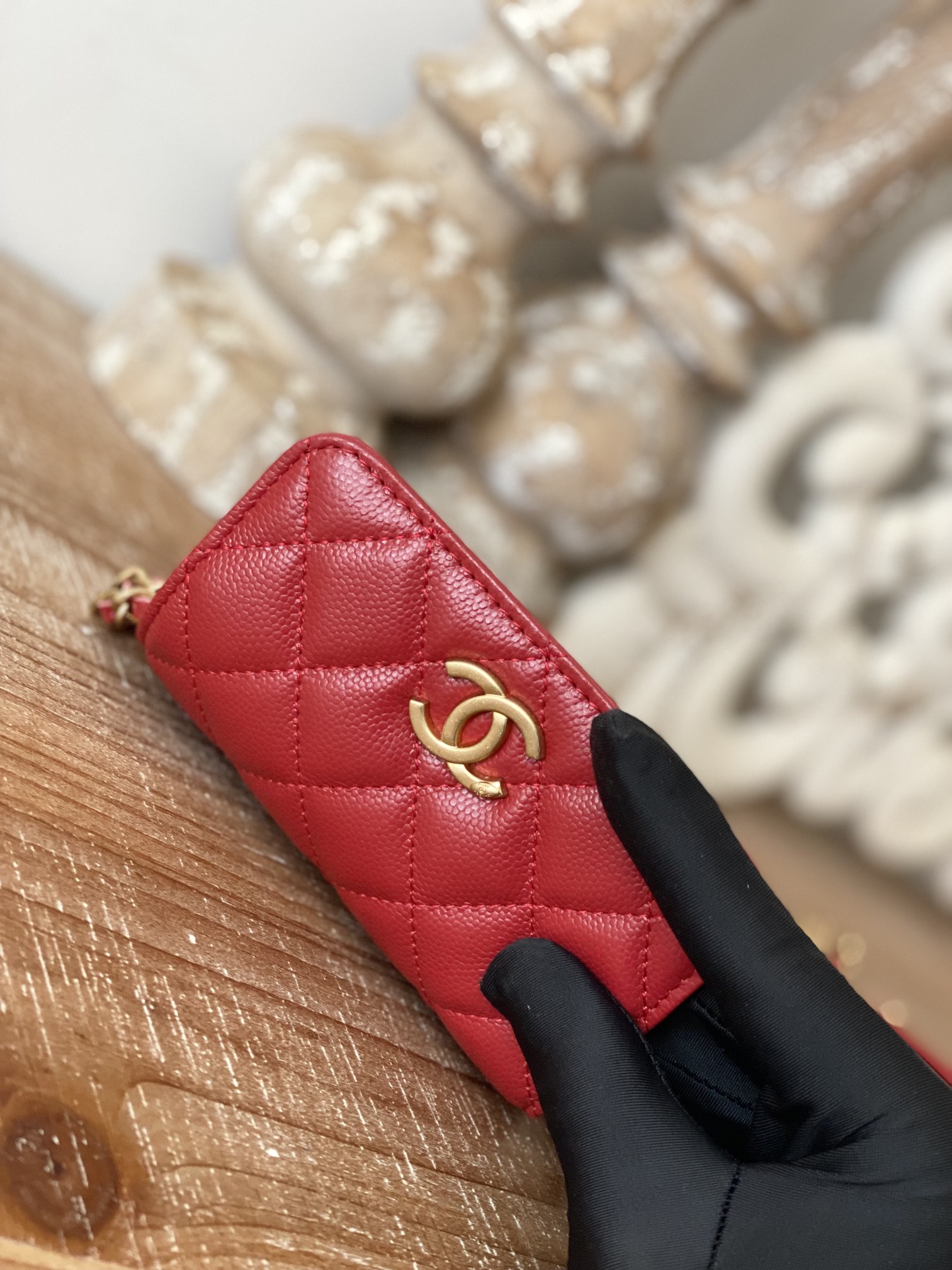 Chanel Clutch With Chain Red For Women. Women-s Bags 4.8in/12.3cm - Soul Replicas