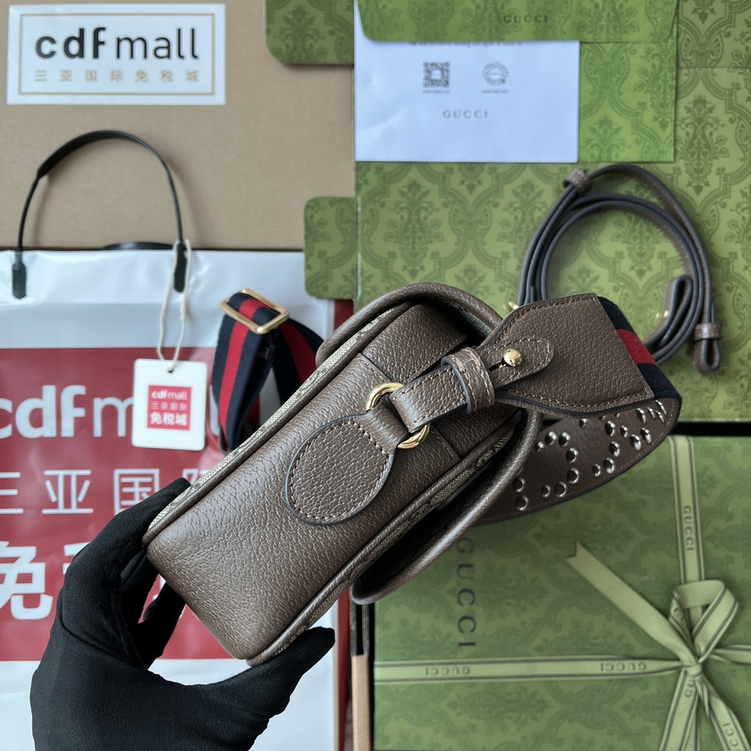 Gucci Ophidia Gucci Small Shoulder Bag Beige And Brown For Women. Women-s Bags 9.1in/23cm Gucci - Soul Replicas