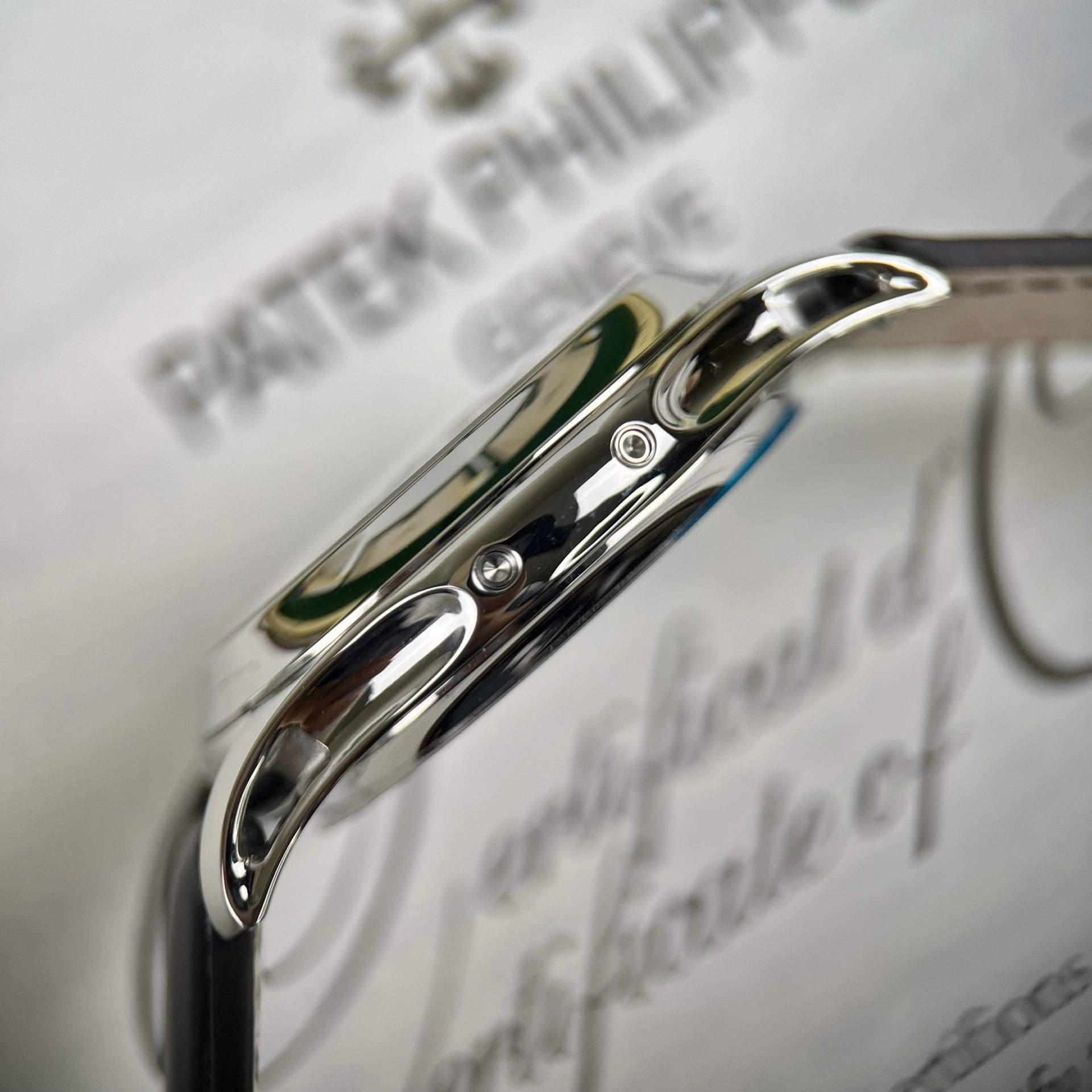 Patek Philippe Replica Watch Complications 5205G Gray Dial Leather Strap 40mm - Soul Replicas